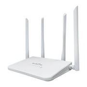 zenukjf 4G LTE Wire Less Router with SIM Card Slot Mobile Wire Less Fidelity Hotspot 300Mbps with 4 5dBi Antennas for Asia (US Plug 100‑240V)